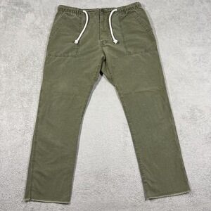 Birdwell Pants Mens 2XL Green Drawstring Cotton Canvas